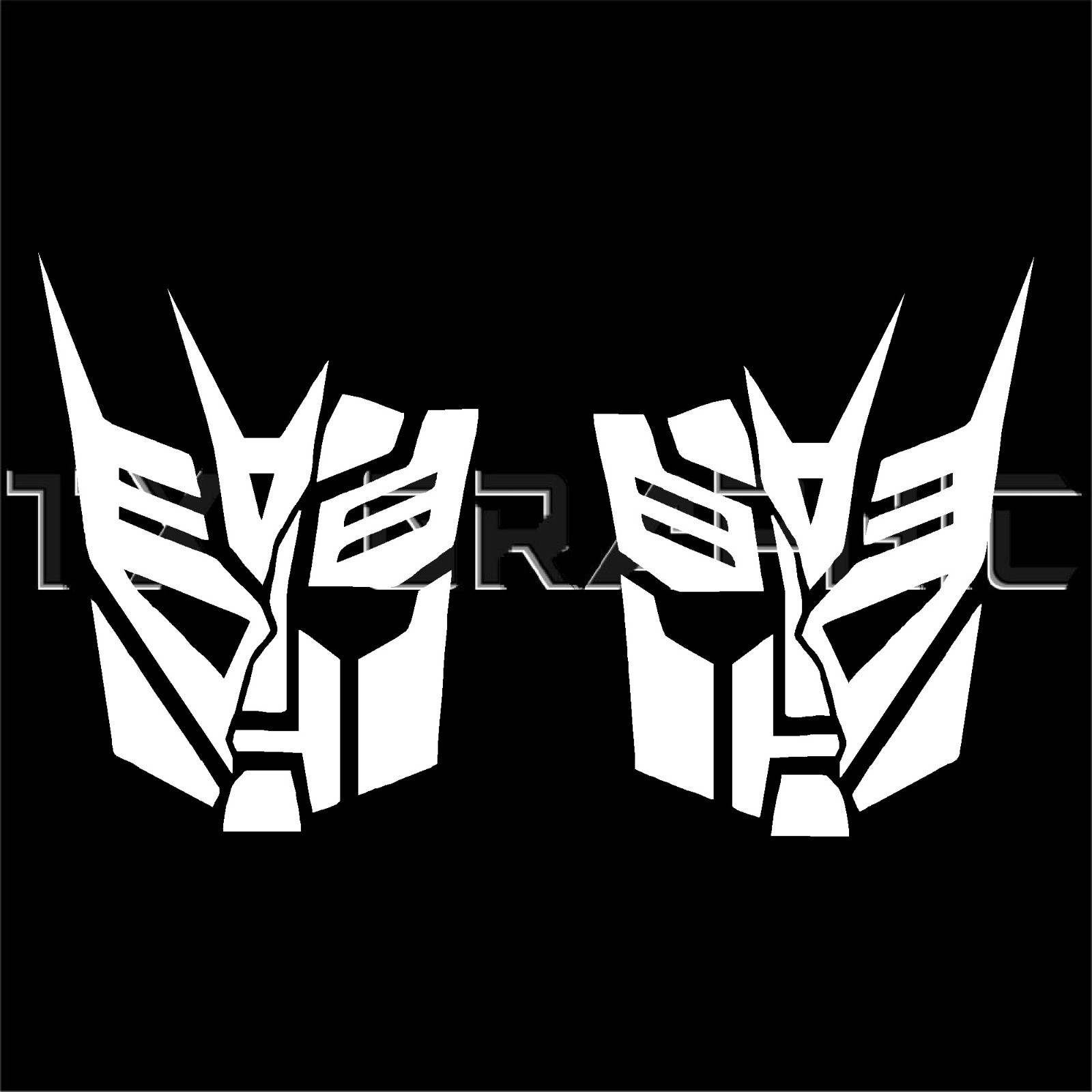 TRANSFORMER AUTOBOT AND DECEPTICON MIXED DECAL STICKER, 1 SET OF 2