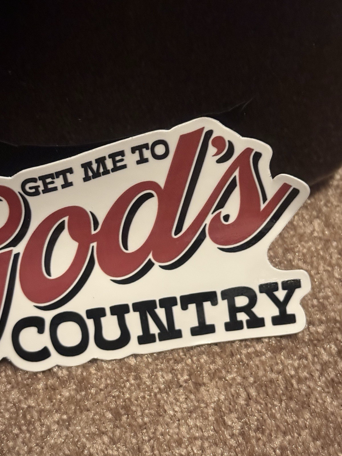 Get Me to God’s Country Morgan Wallen Vinyl Die Cut Sticker 5” Decal Red Black