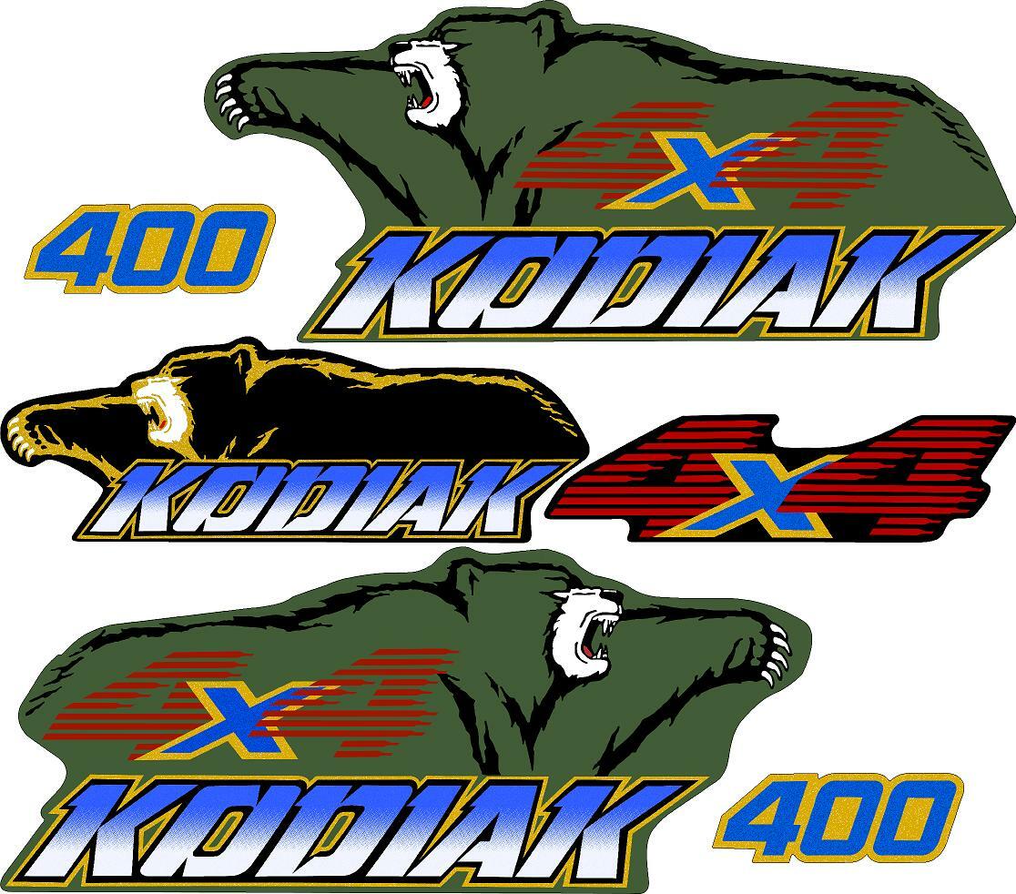 1996 1997 1998 Yamaha Kodiak 400 OEM Decal Graphics Sticker Kit