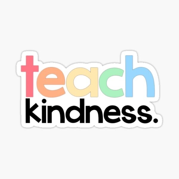 Teach Kindness Education Quotes Positive Vibes Motivation Vinyl Decal Sticker