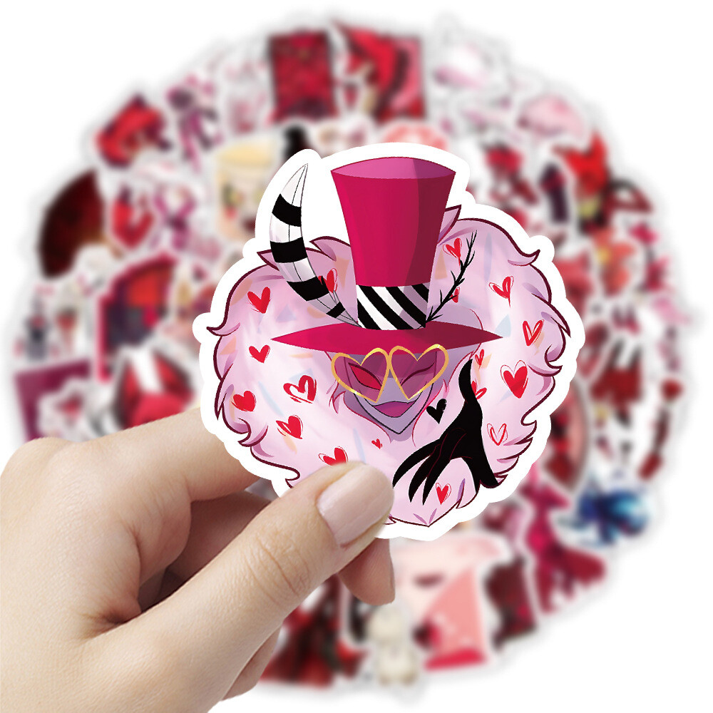 100Pcs Hazbin Hotel Season 2 Cartoon Sticker for Adults Teens Girl Water Bottles