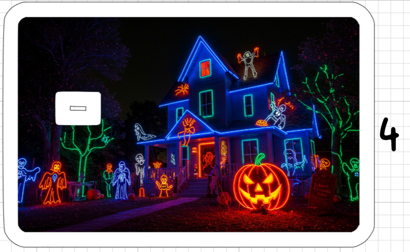 Halloween Haunted House ATM Debit Credit Card Skin Sticker Pumpkin Seance Ghost