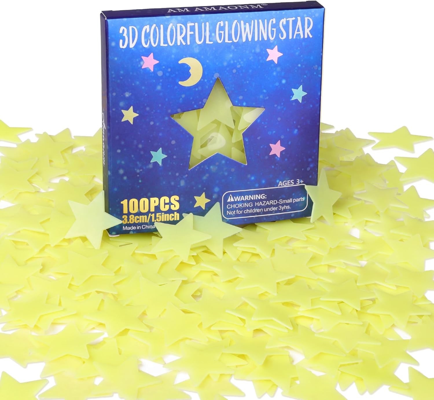10pc Random Glow in Dark Luminous Stars Fluorescent Noctilucent Wall Sticker