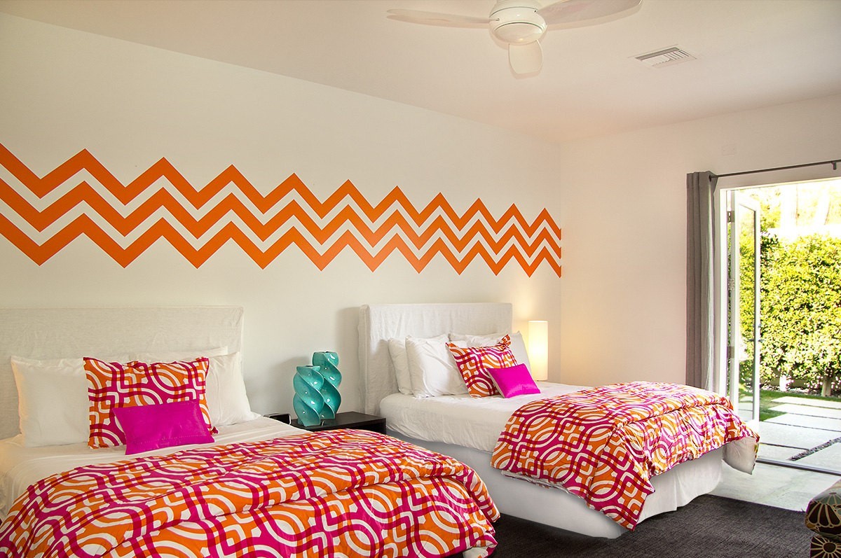 Chevron Wall Decal, Geometric Wall Decal, Chevron Wall Pattern, Dorm Decor