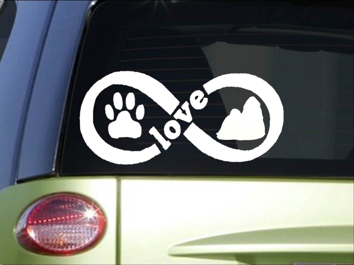 Shih Tzu Infinity sticker *H396* 4 x 8.5 inch vinyl dog love decal