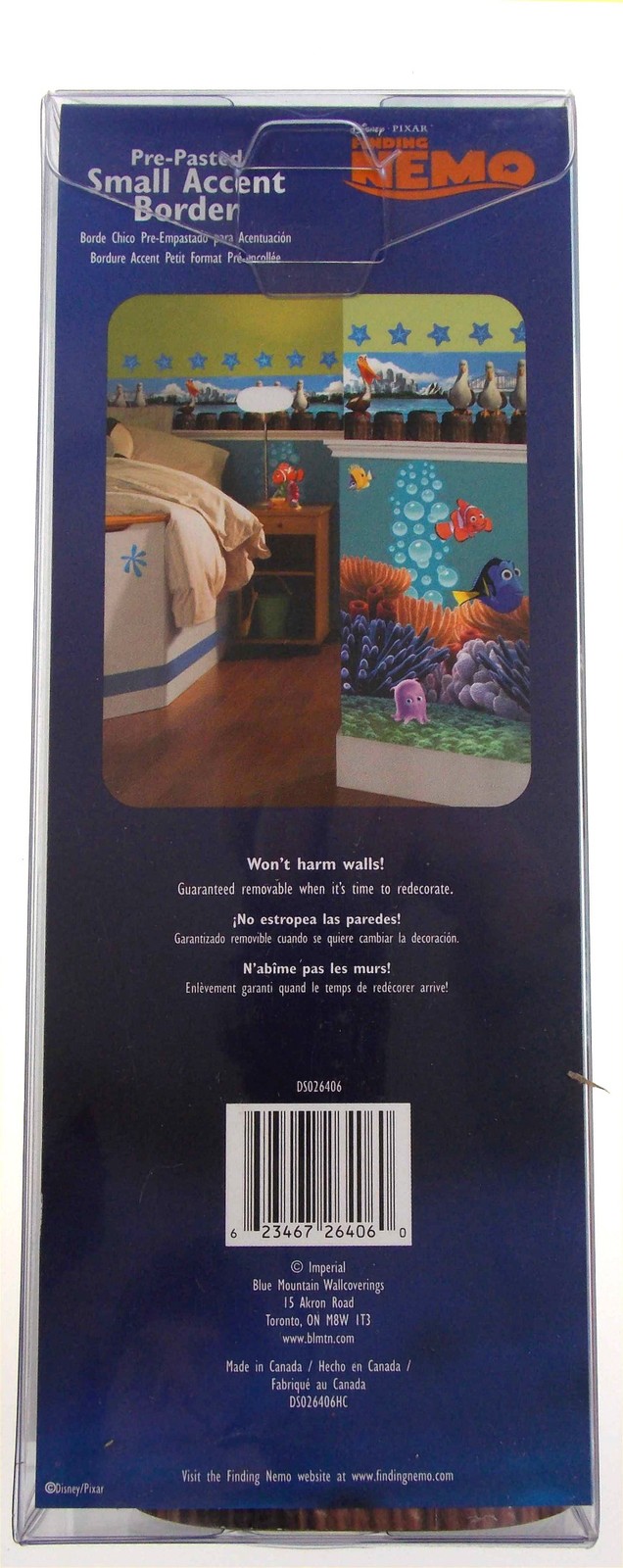 Disney Pixar Finding Nemo Removable Pre Pasted Small Accent Wall Border Lot 2