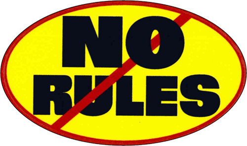 No Rules – 3 1/2" X 2 1/2" – Sticker