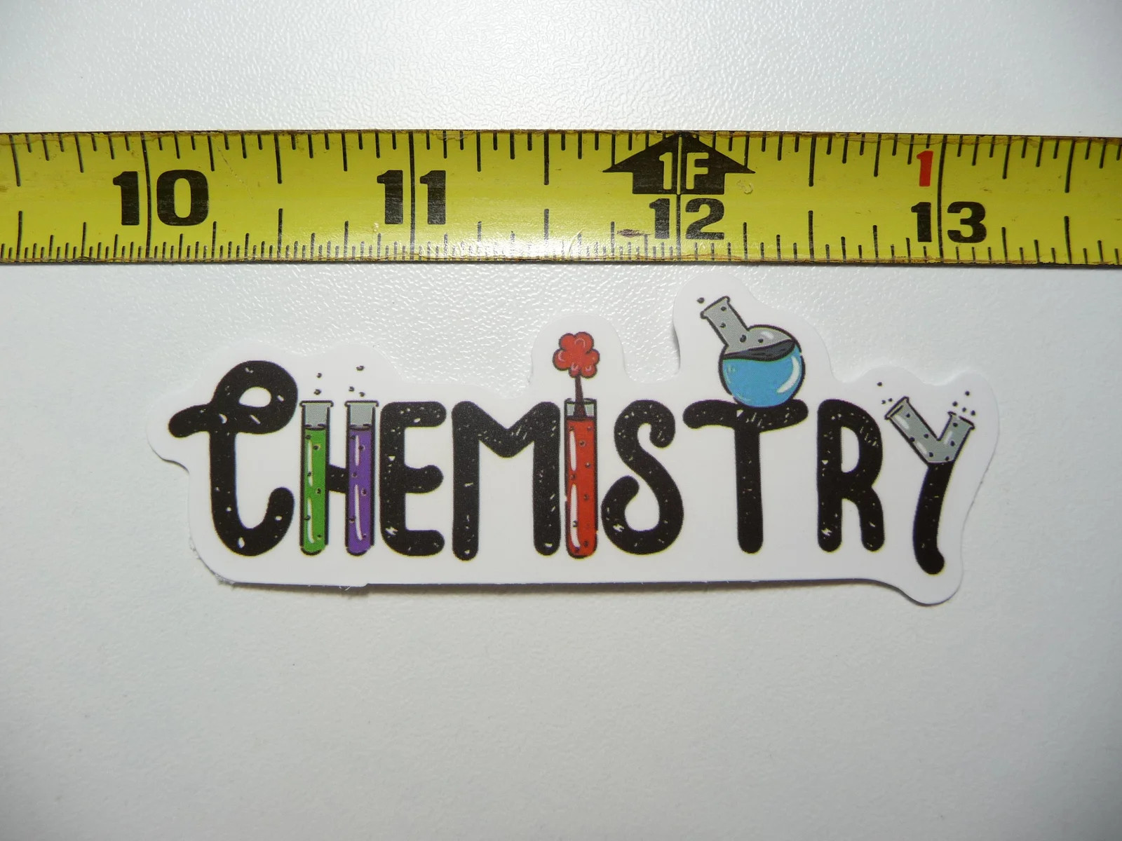 CHEMISTRY LETTERS VIALS BEAKERS SMALL STICKER DECAL SCHOOL TEACHER PROFESSOR