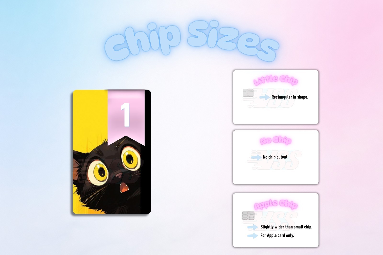 3‑Pack Cute Black Cat Card Skins – Vinyl Credit & Debit Card Covers | Durable