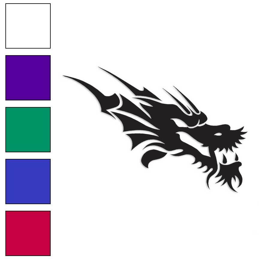 Chinese Dragon Head, Vinyl Decal Sticker, Multiple Colors & Sizes #1141