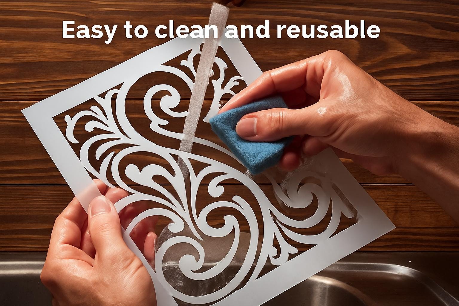 Floral Lace Stencil Large Reusable Mylar Wall Stencil For Painting Art