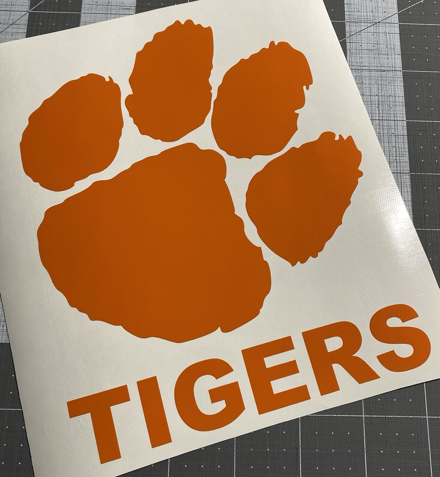 Vinyl Decal for Window – Tiger Paw Print
