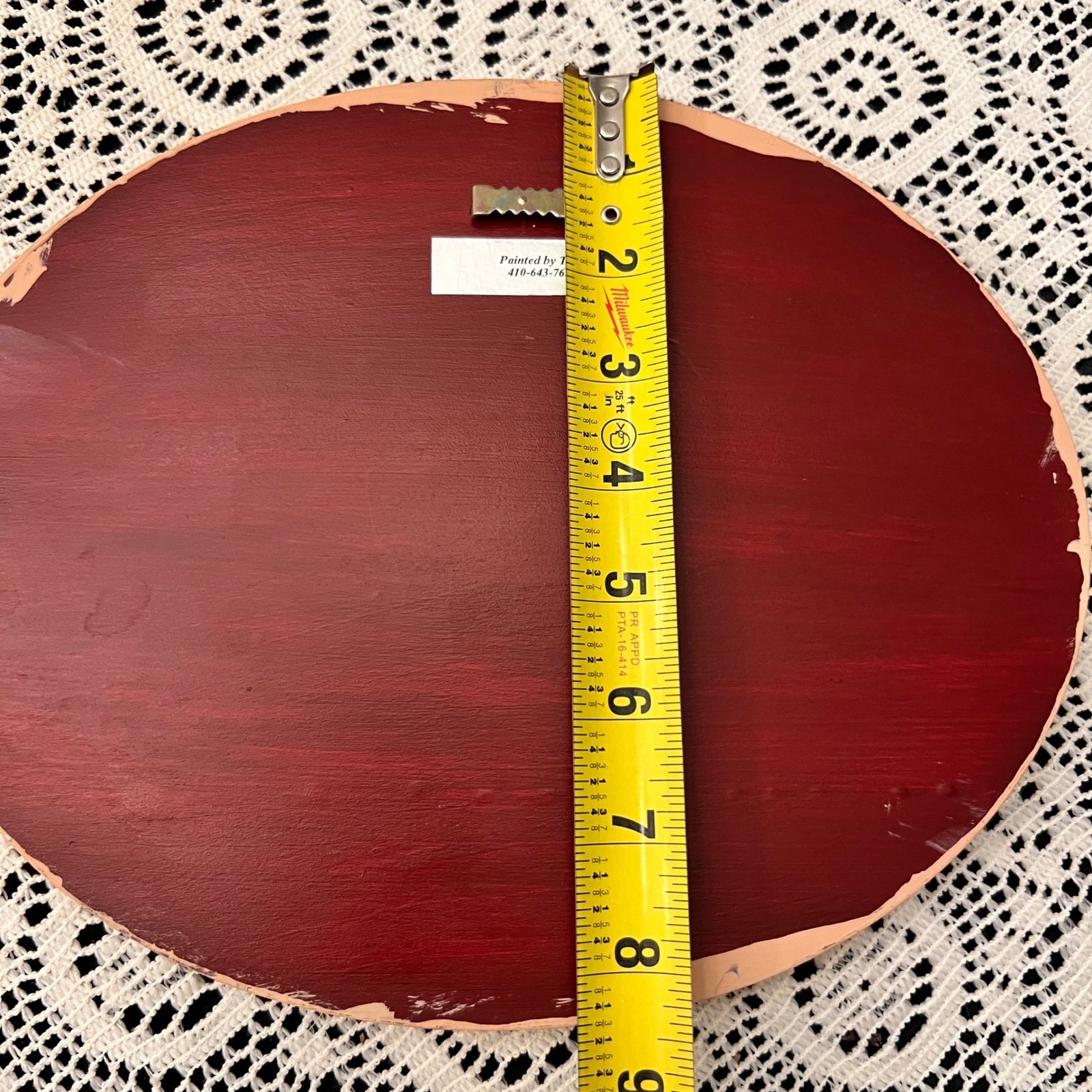 Vintage Oval Hand Painted Plaque | Duck Birdhouse Garden | Cottage