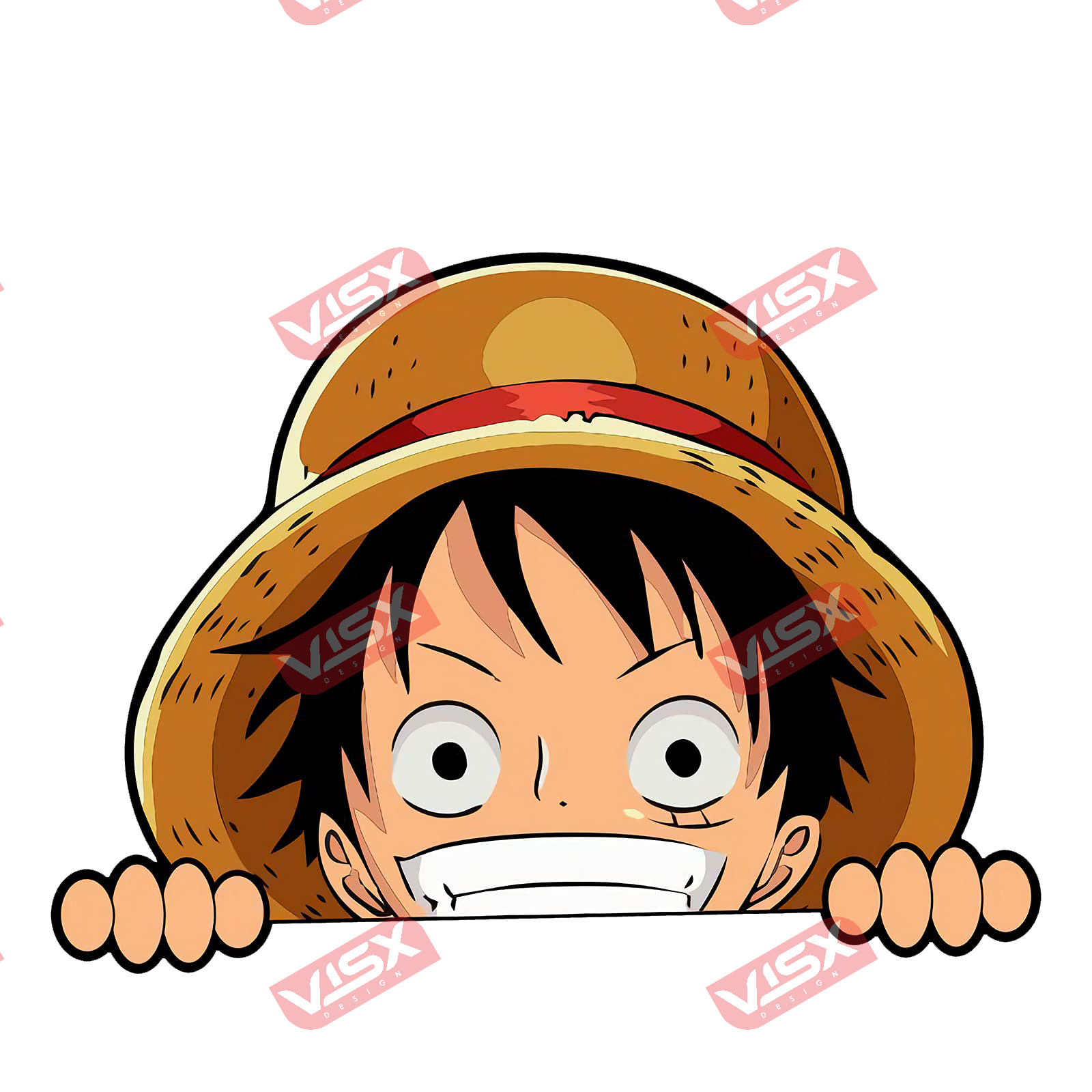 Monkey D Luffy One Piece Anime Bumper Sticker Peeker Decal Car Window Vinyl