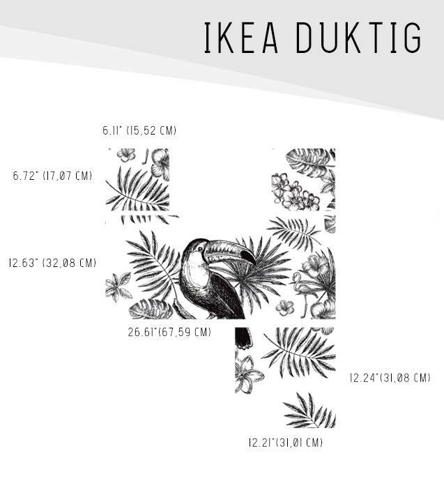 IKEA DUKTIG removable Decal self-adhesive sticker for furniture tropical tucan