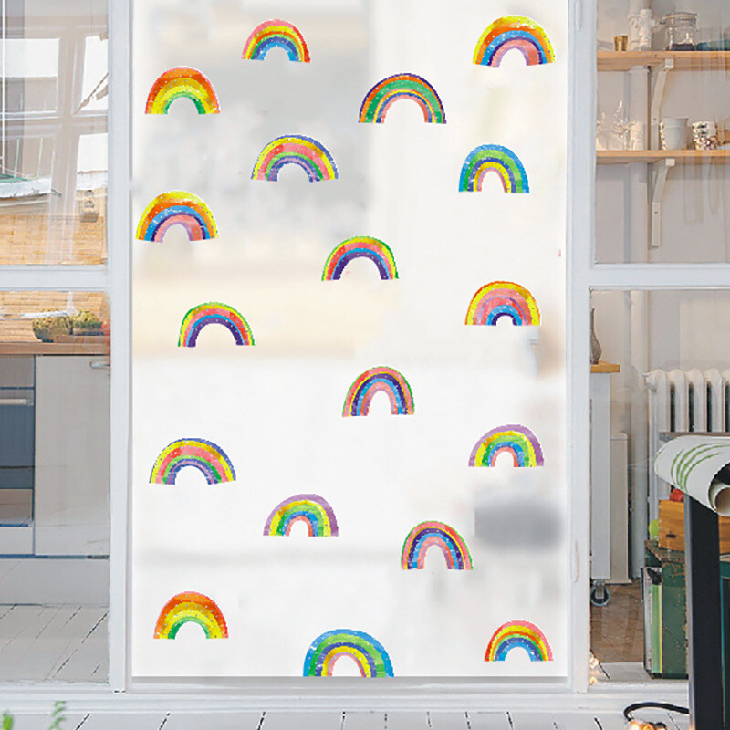 Rainbow Static Window Stickers Decal Glass Home Furniture PVC With New