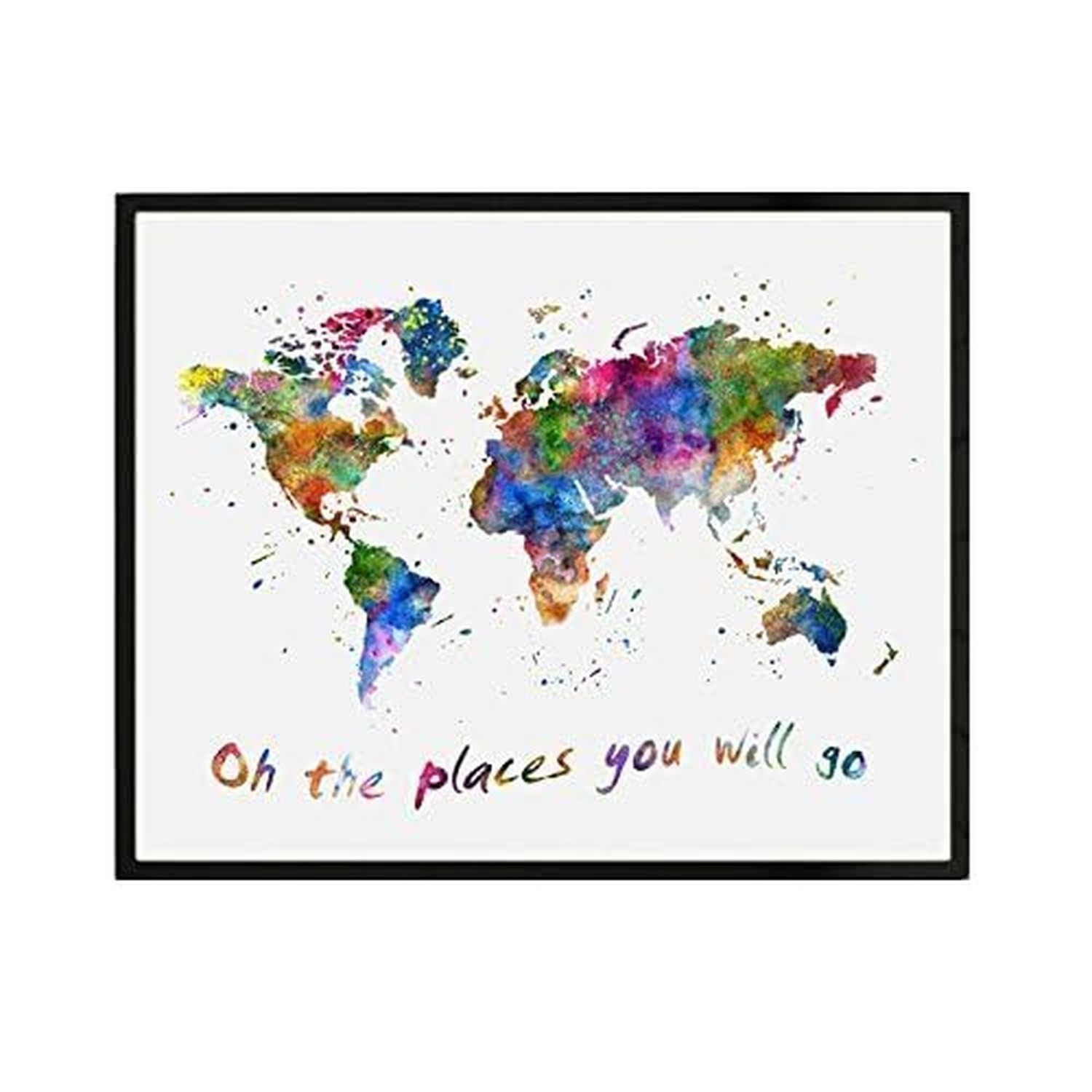 Oh The Places You Will Go Quotes The World Map Wall Art Watercolor World Map …