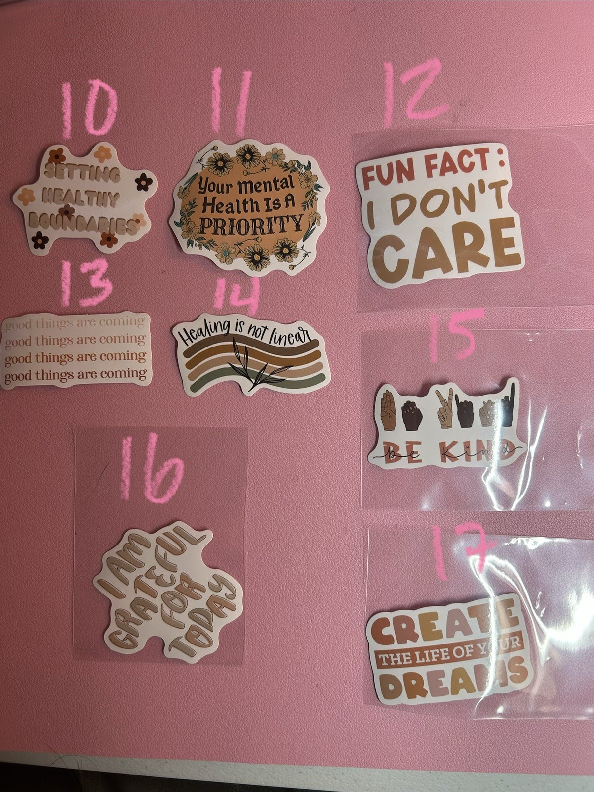 Mental health Inspirational Quote Stickers