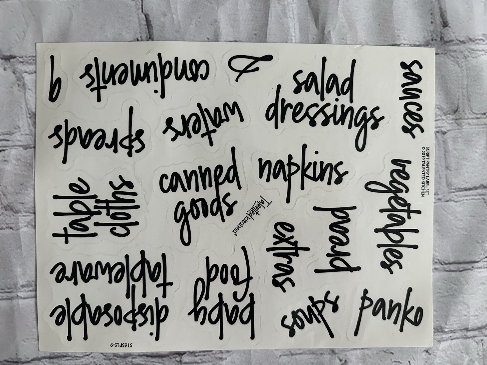 Talented Kitchen Pantry Labels for Food Containers Jar & Bin Labels Organization
