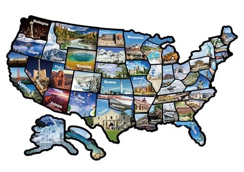 United States Map Decal Vinyl Sticker Set Waterproof 50 States Travel Tracker