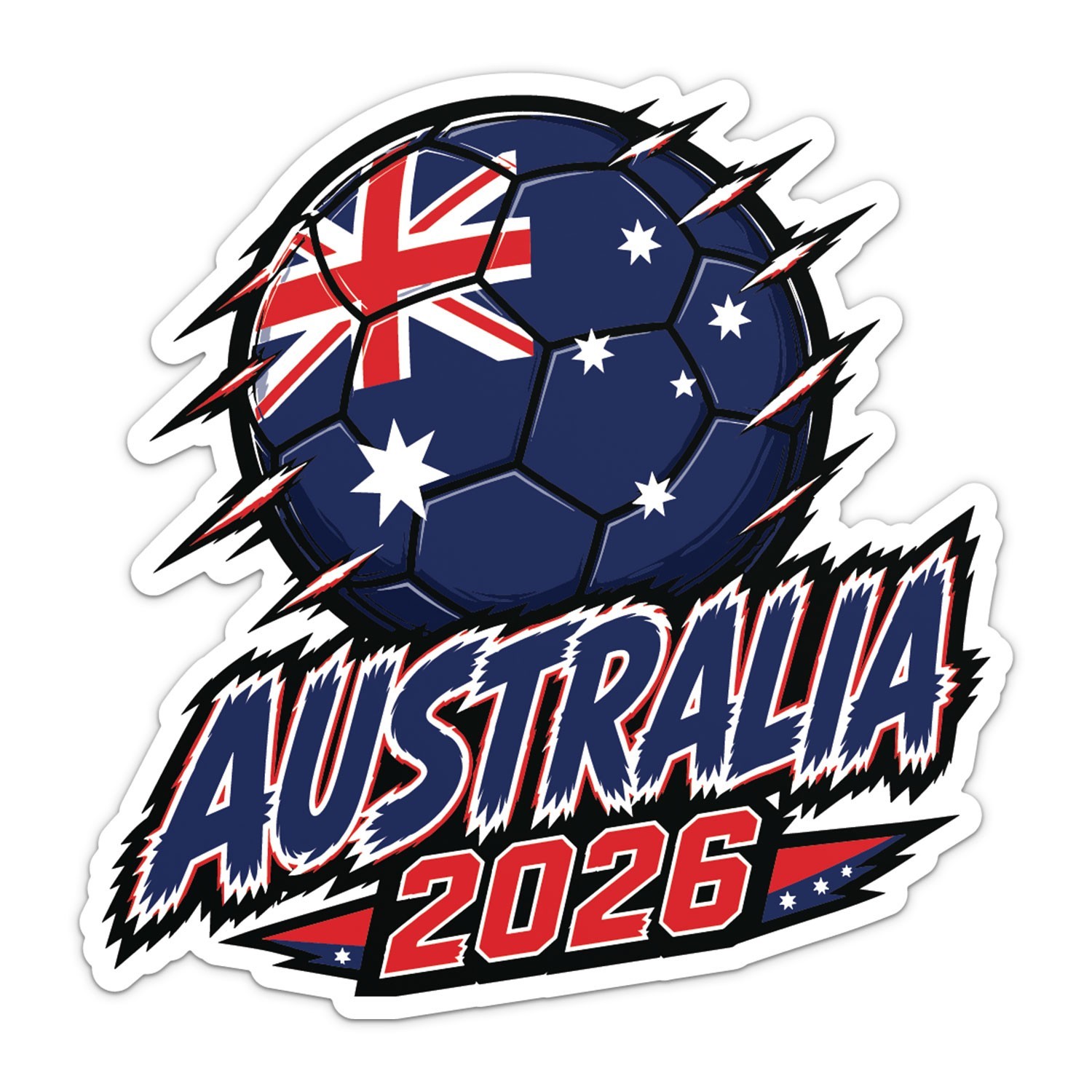 Australia Flag Soccer Ball Football World Cup 2026 Sticker Car Vinyl Decal