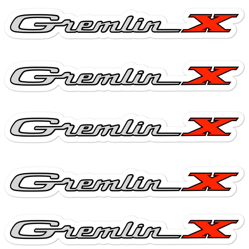 AMC Gremlin X Stickers (5) Emblem Logo Badge Script
