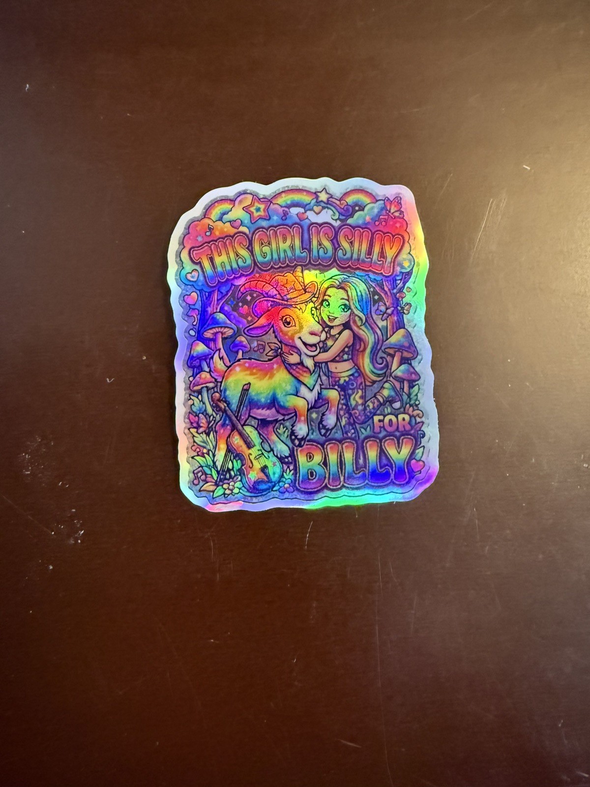 This Girl is Silly for Billy Strings BMFS Fan Art Vinyl Sticker Holographic