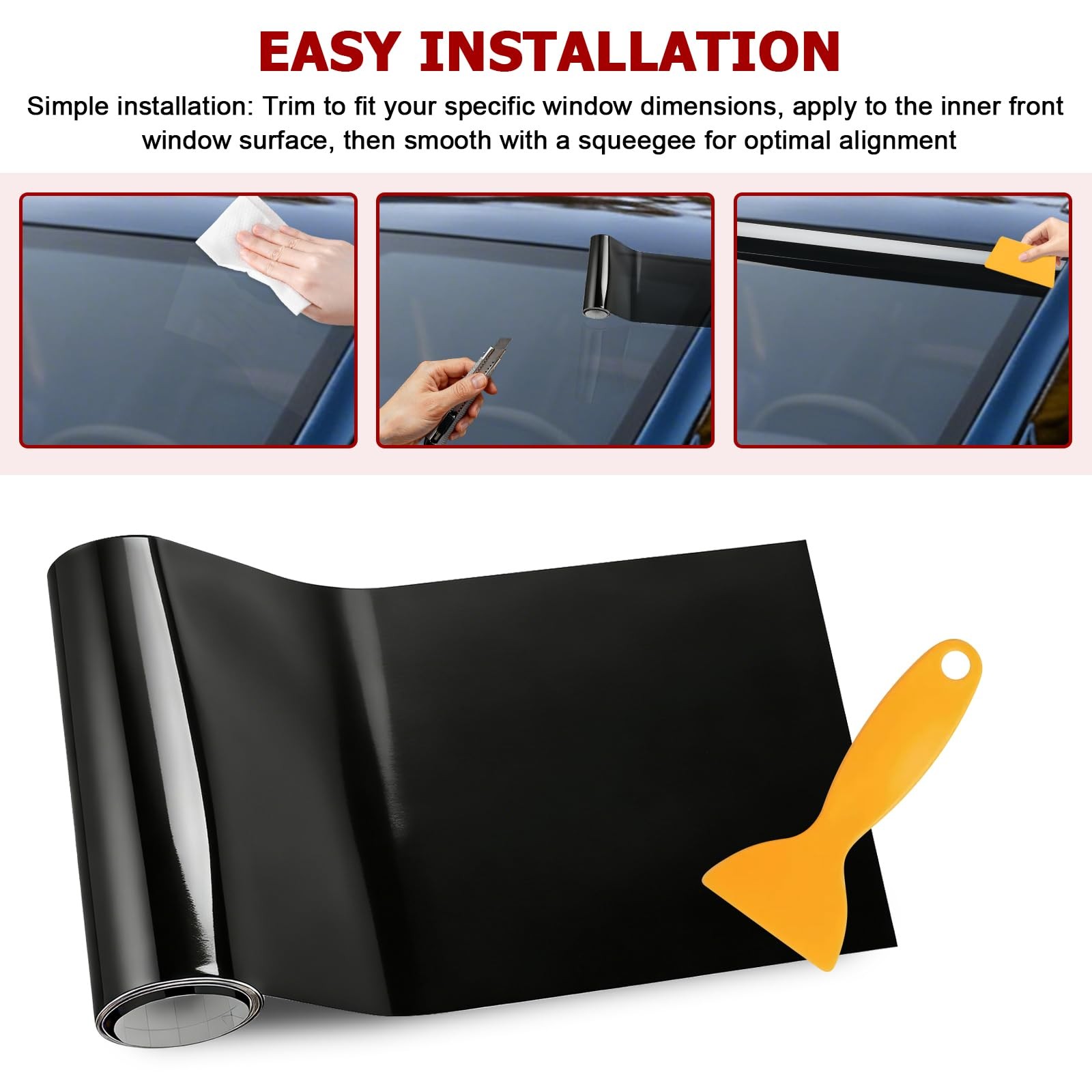 Car Windshield Banner Sticker Decal,Front Window Tint Strip,Sun Strip for Car…