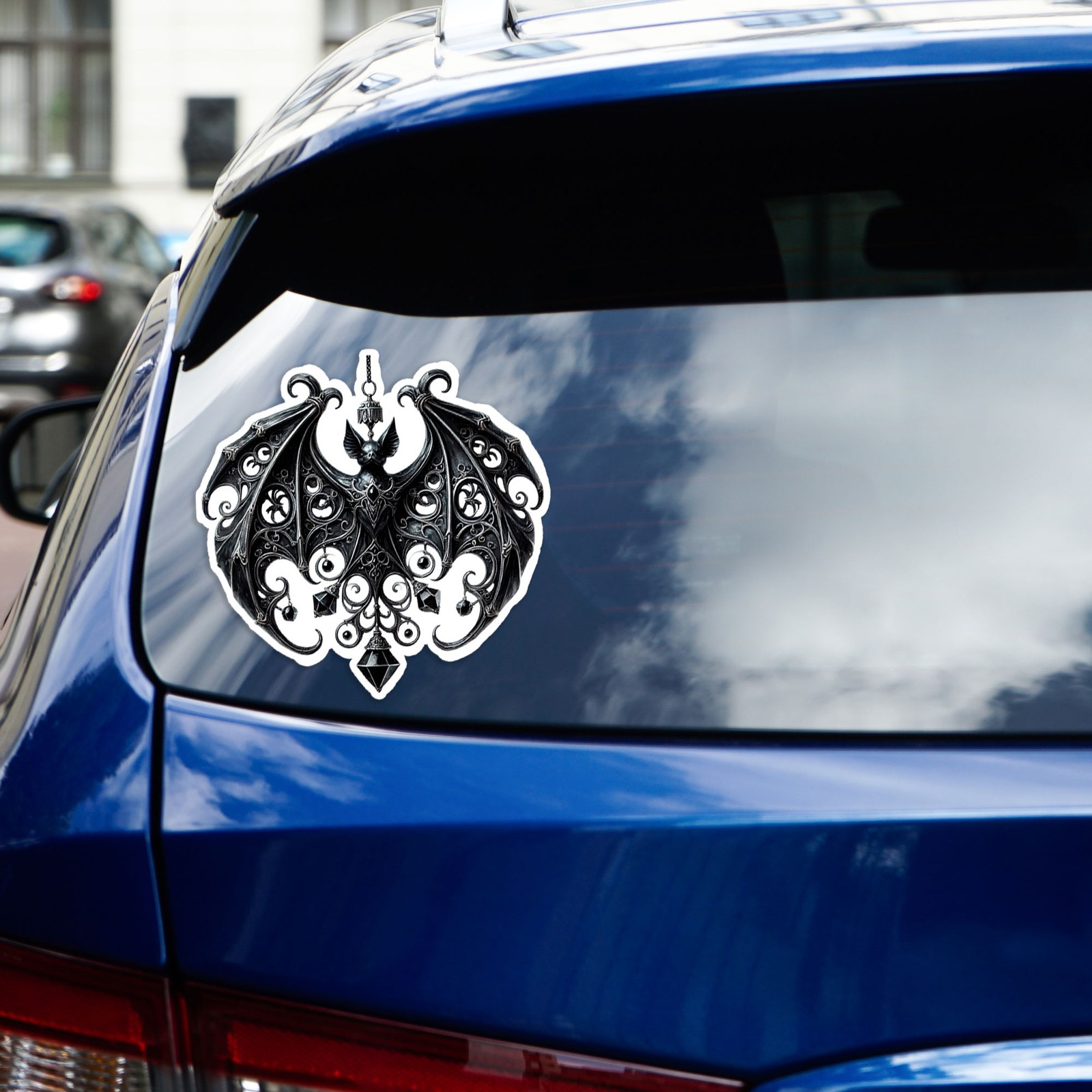 Bat Goth Ornament – Vinyl Decal Sticker – Car Window Laptop – #1460