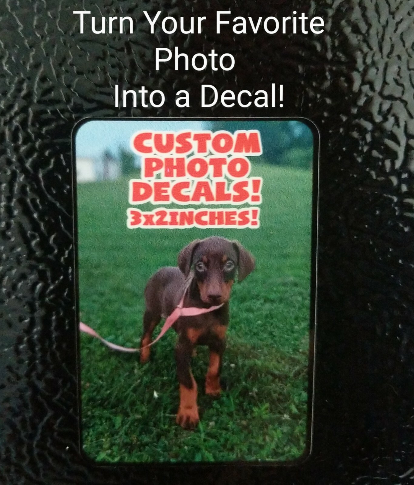 Custom Photo Printed Vinyl Decal 3×2" Personalized Pictures Drawing Sticker Gift