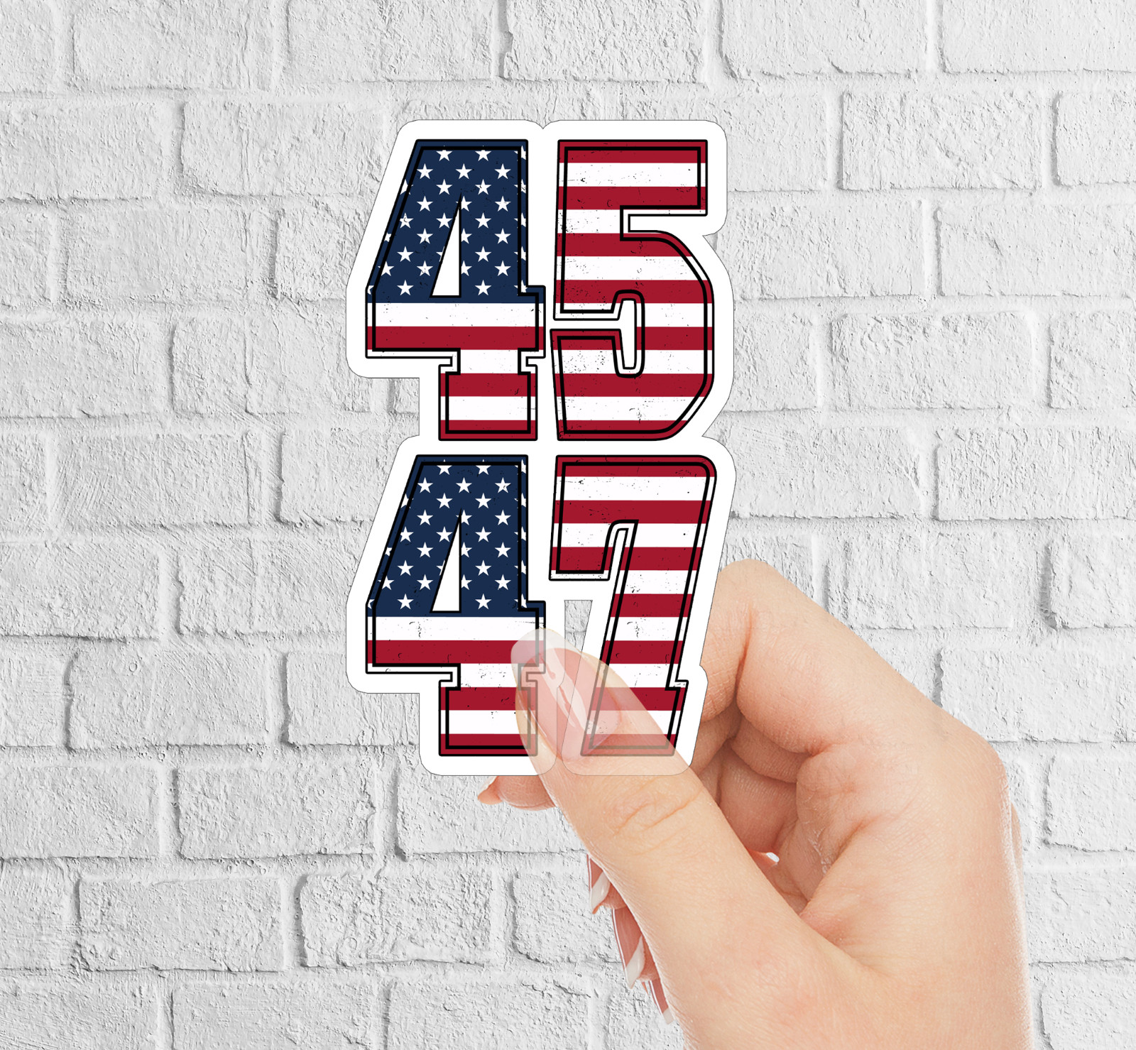 NEW – MAGA Trump 2024 Sticker – 45/47 – " Vinyl Sticker – 2 x 3.5 INCHES