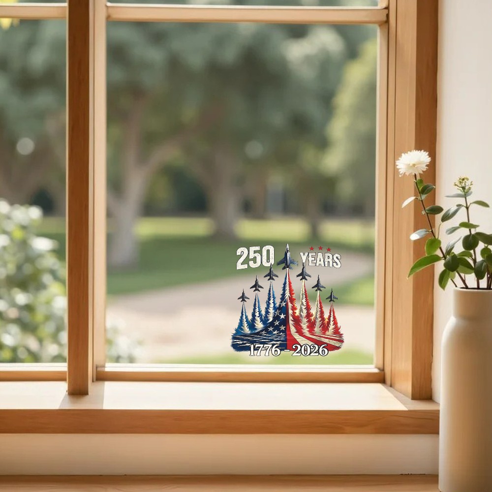 U.S. 250th Anniversary Sticker Waterproof Customizable for Window Car Laptop