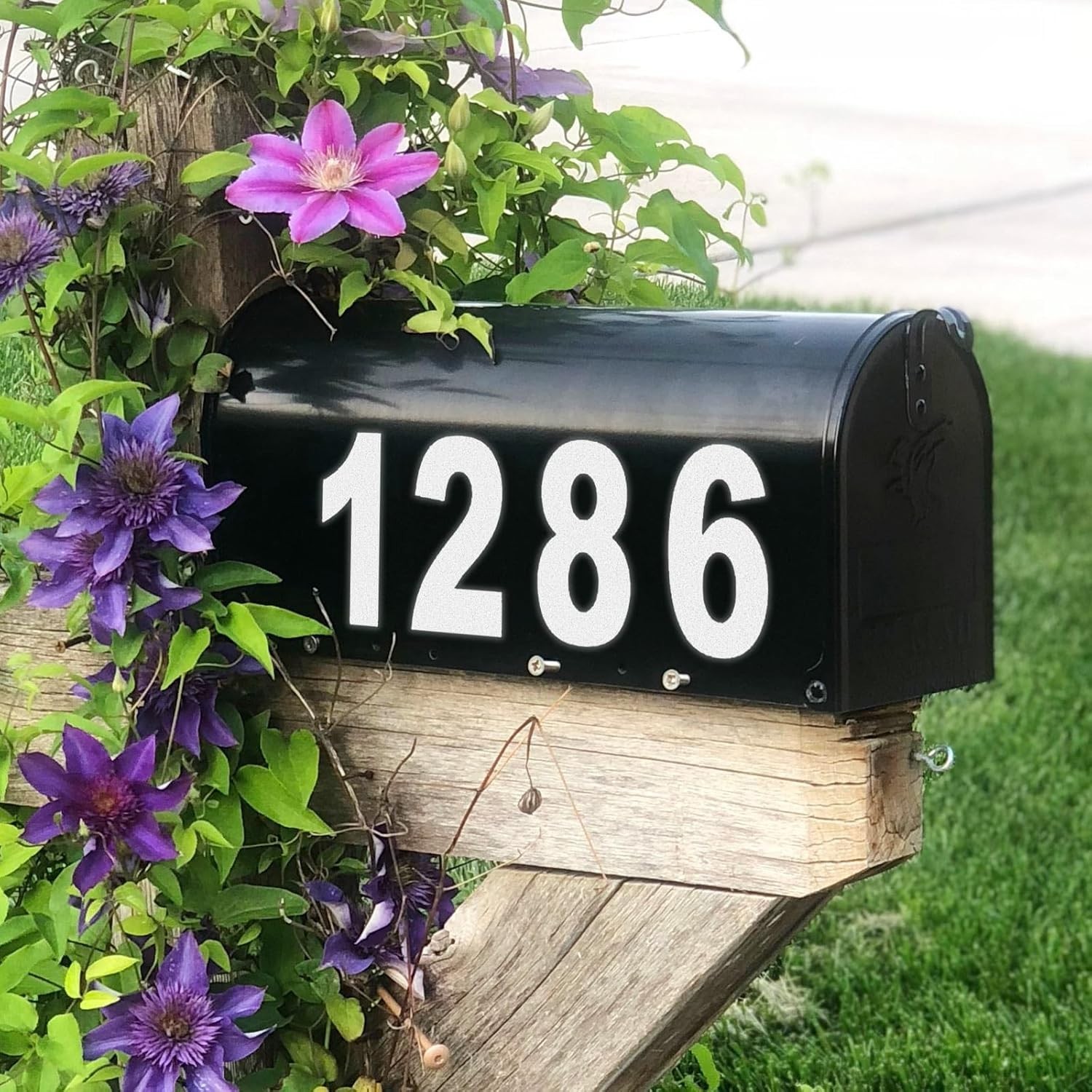 3 inch Reflective Mailbox Numbers Sticker 0-9, 5 Sets for Outside, Strong Sel…
