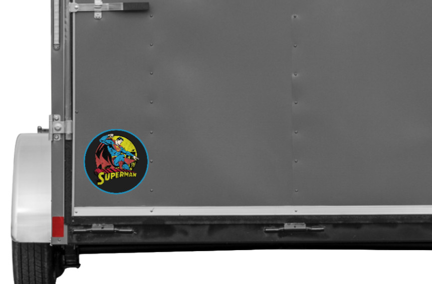 Superman (Vintage) – 4" Vinyl Decal Car Cooler Laptop Truck Smoker Trailer Bar