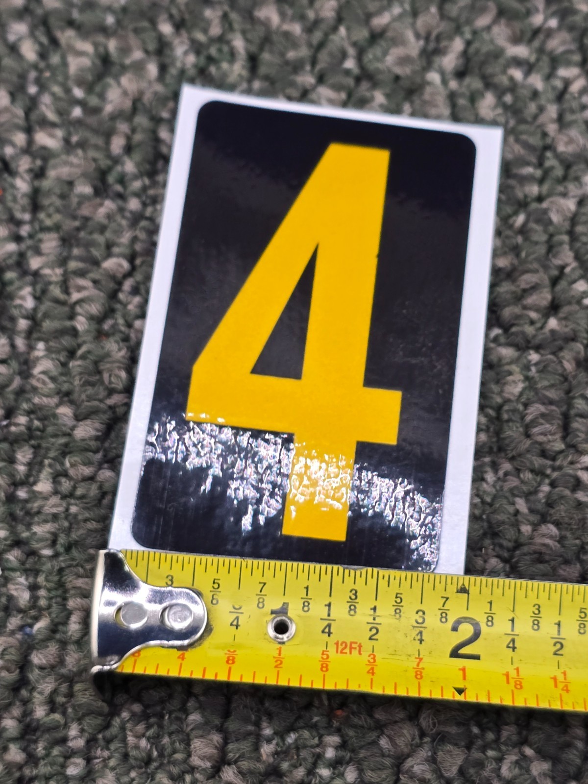 (QTY 100) Electromark SCE80430051 Yellow on Black Engineering Gr Reflective No.4