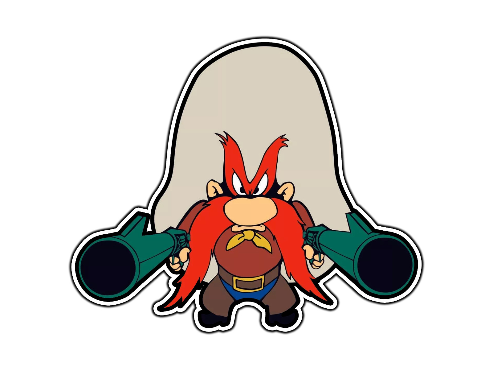 #1294 Yosemite Sam #1 Waterproof Vinyl Sticker Decal Die-Cut