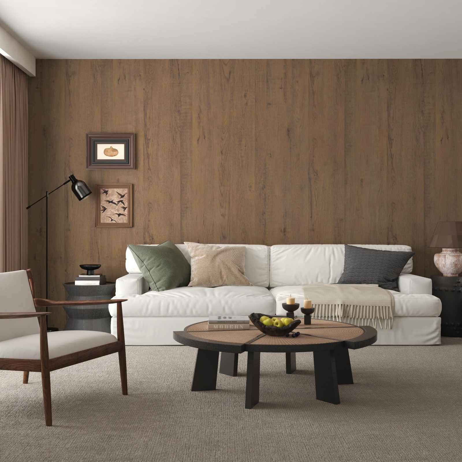 Thick Brown Wood Contact Paper Wood Grain Wallpaper Peel and Stick Natural Wo…