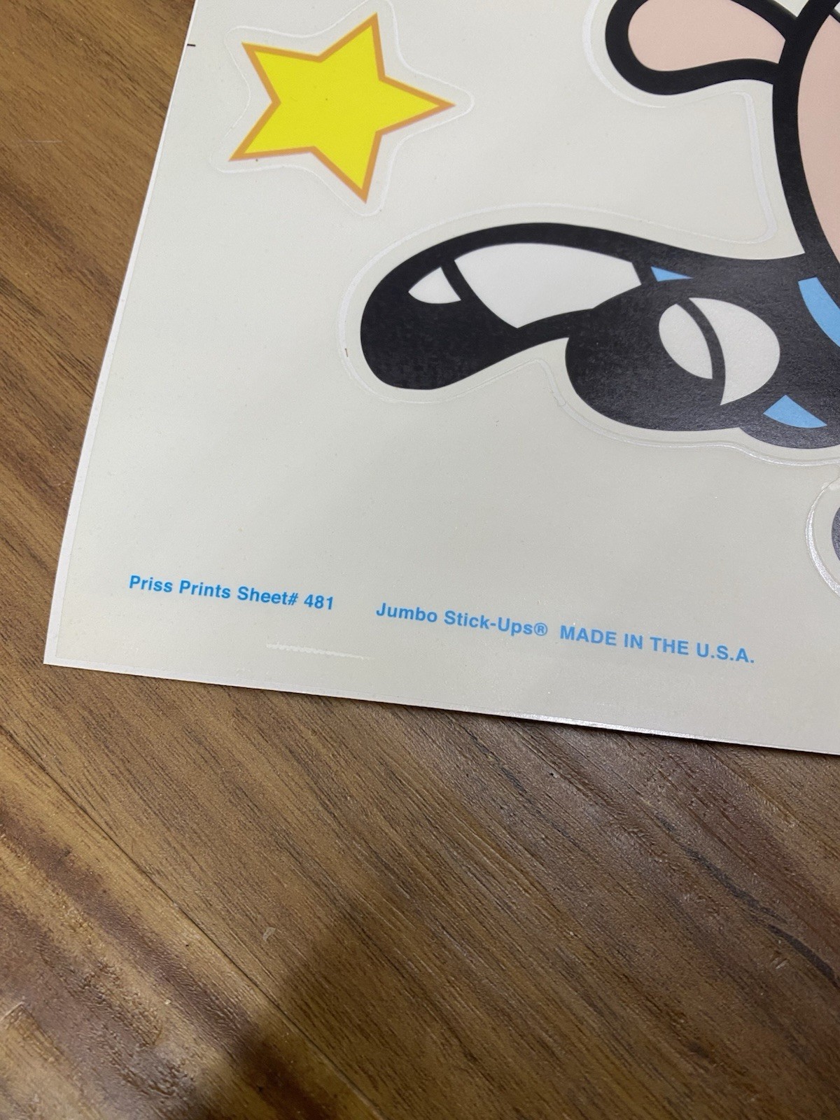 Vintage The Powerpuff Girls Jumbo Huge STICK UPS BY PRISS PRINTS Stickers USA