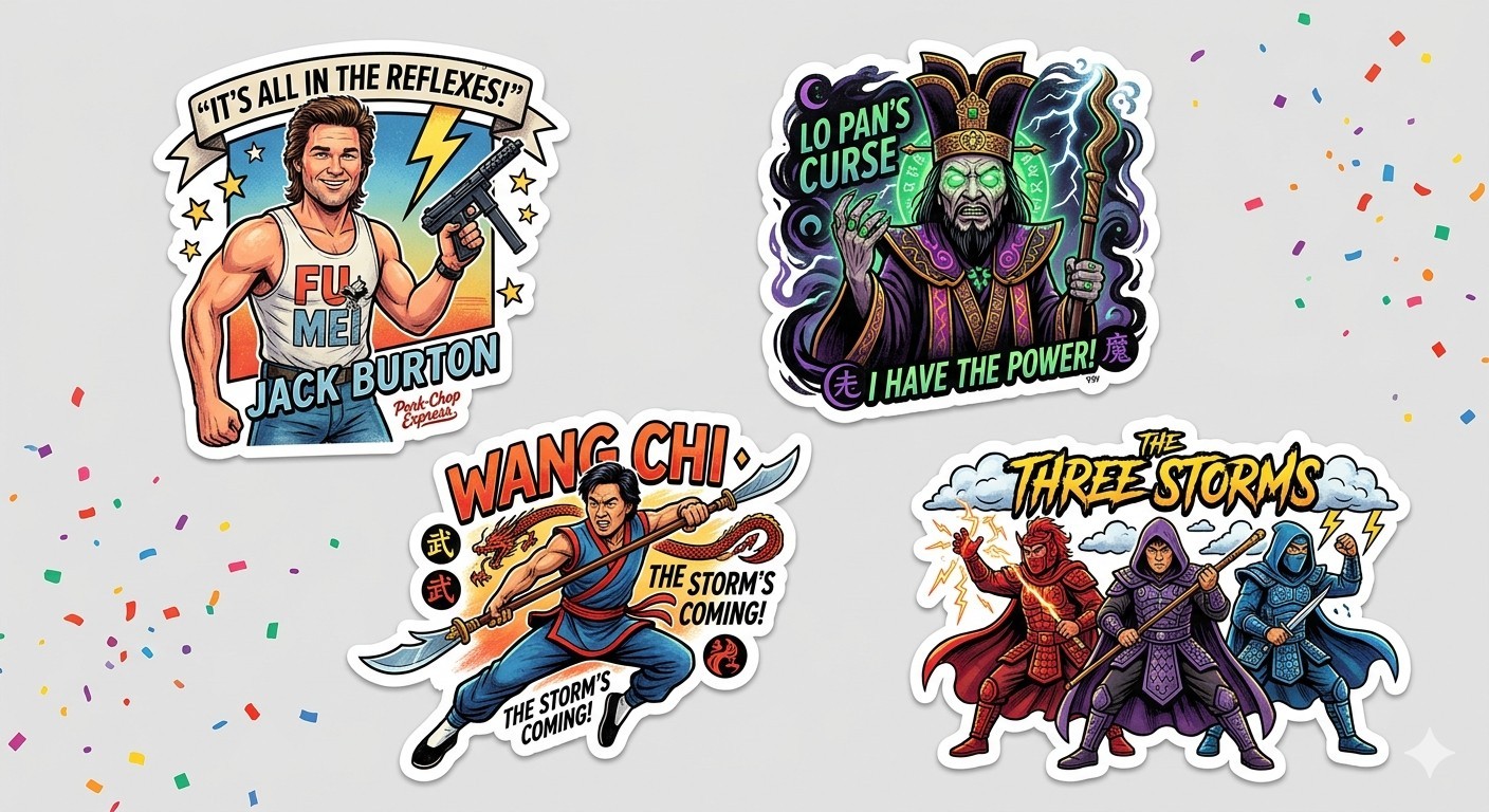 4 Big Trouble In Little China Decal Stickers Phone Laptop
