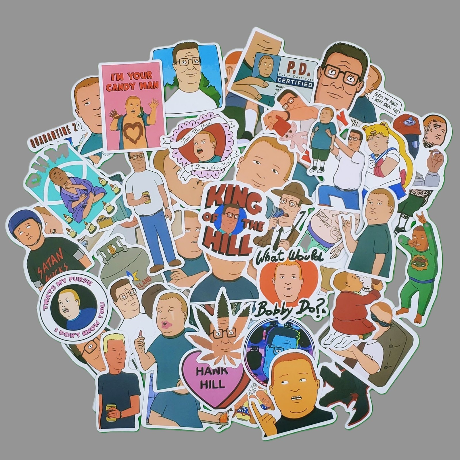 50pc Texas Propane Boy Sticker Pack 90s TV Comedy Cartoon Adult Animation Decals