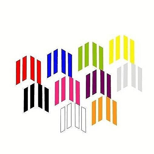 1 pair Hash Marks Decal Sticker for bumper fuel door mirror lights Neon colors
