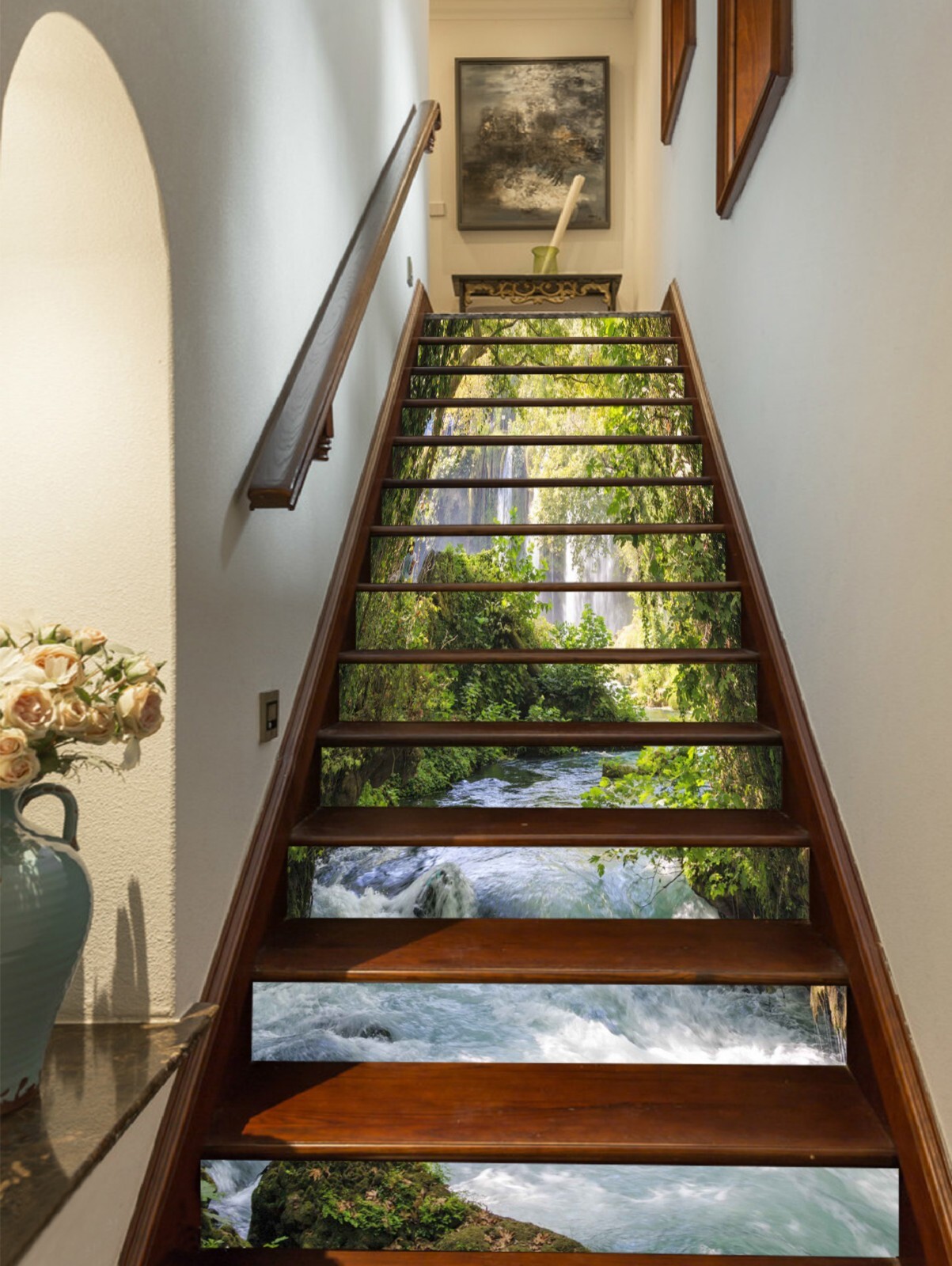 3D Woods River AZ1341 Stair Risers Decoration Mural Vinyl Wallpaper Kay
