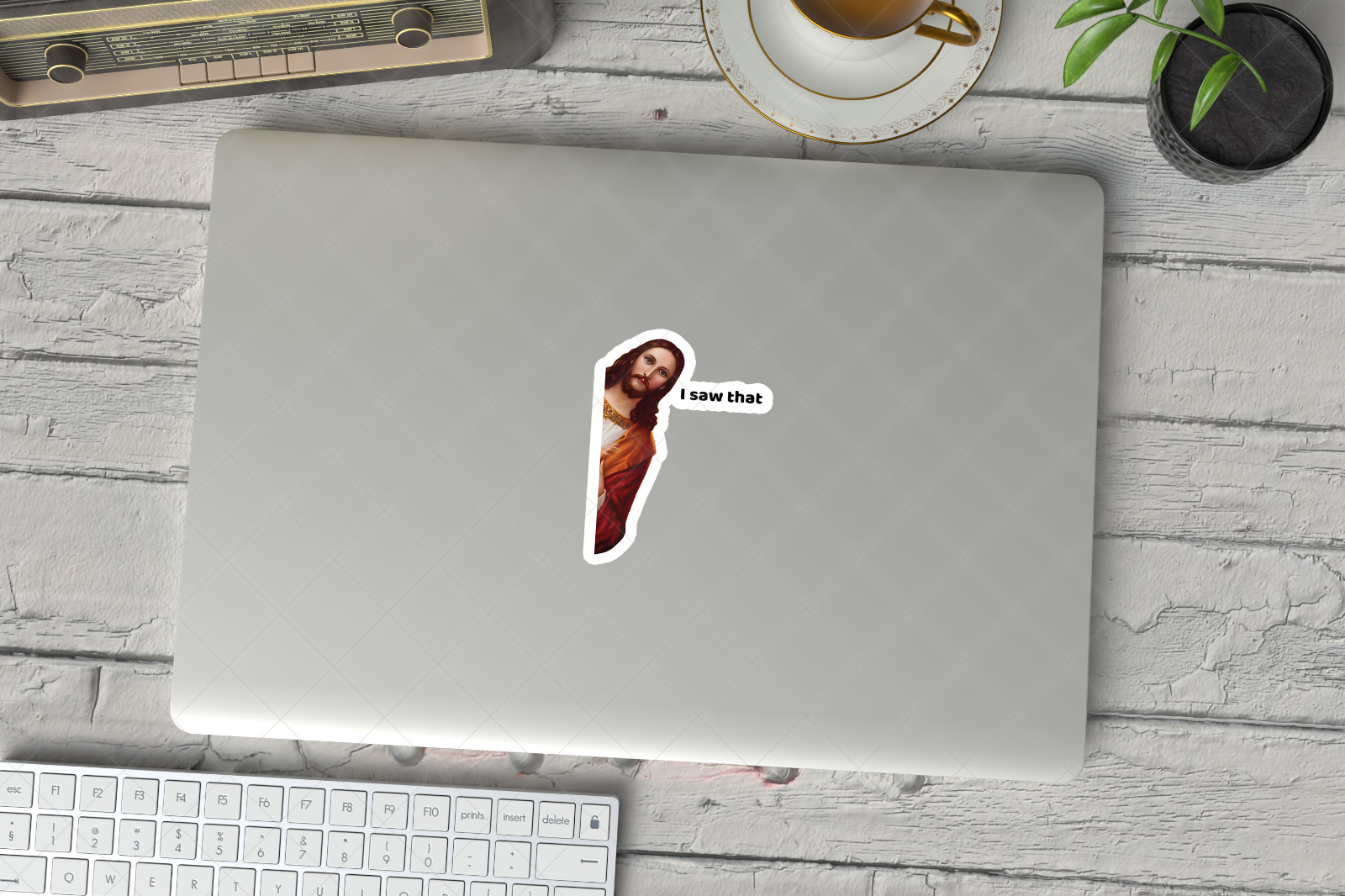 Jesus I Saw That Funny Sticker Waterproof – Buy Any 4 For $1.74 Each Storewide!