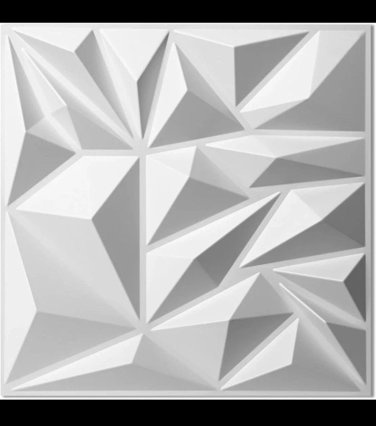 3D Wall Panels 33 Pack 12×12 PVC Textured Accent Wall Diamond Design Wall Decor