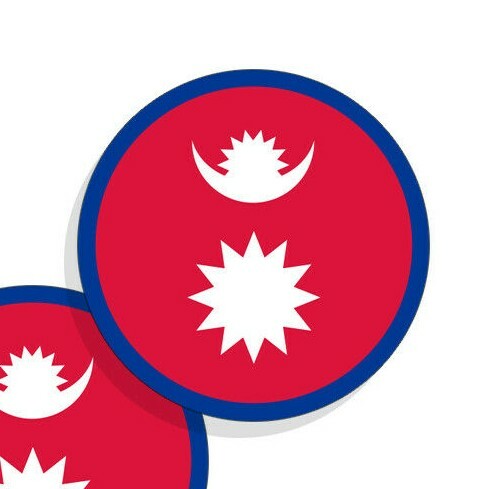Nepal Flag Stickers Flag Decals Vinyl Round Indoor Outdoor Circles 4 pack Nepal