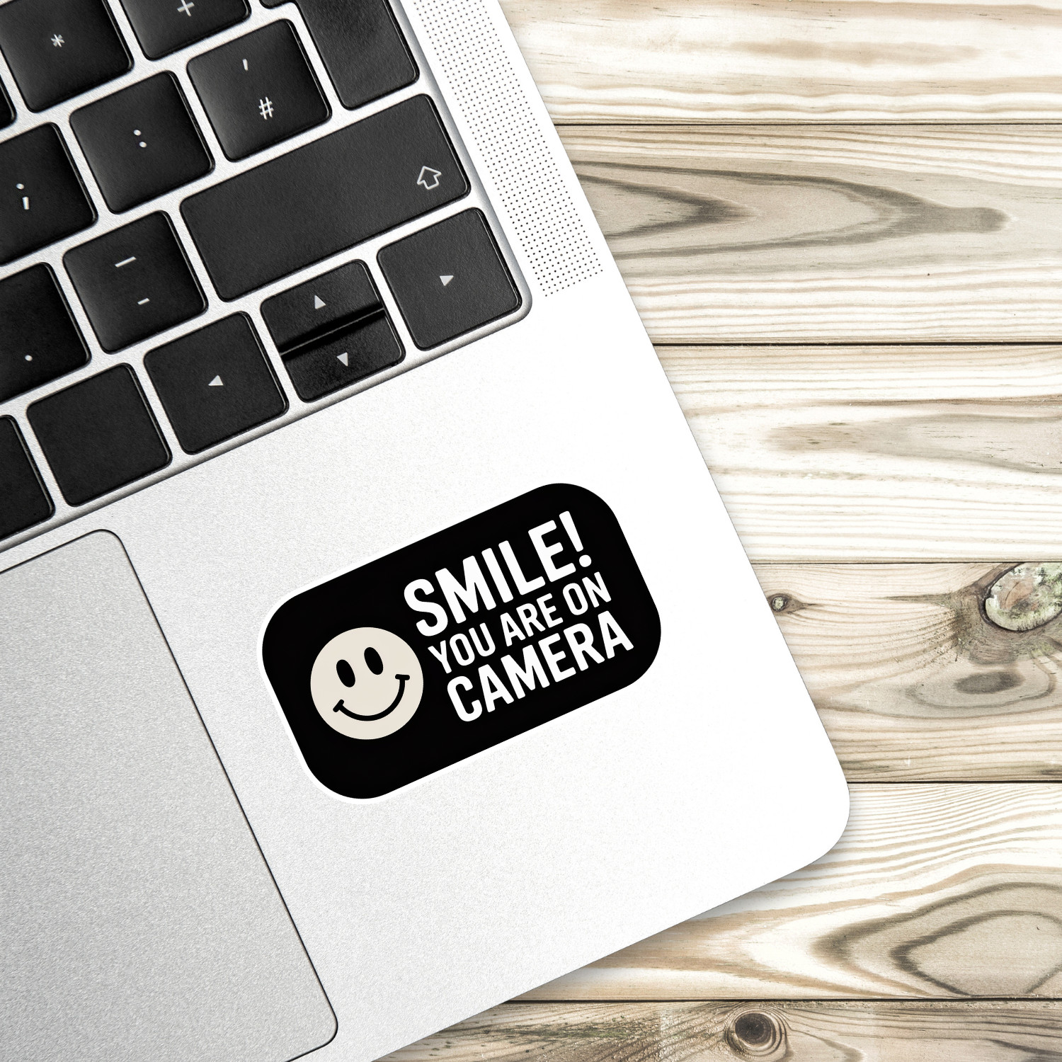 4pcs Smile You’re On Camera Stickers – Waterproof Security Warning Decals