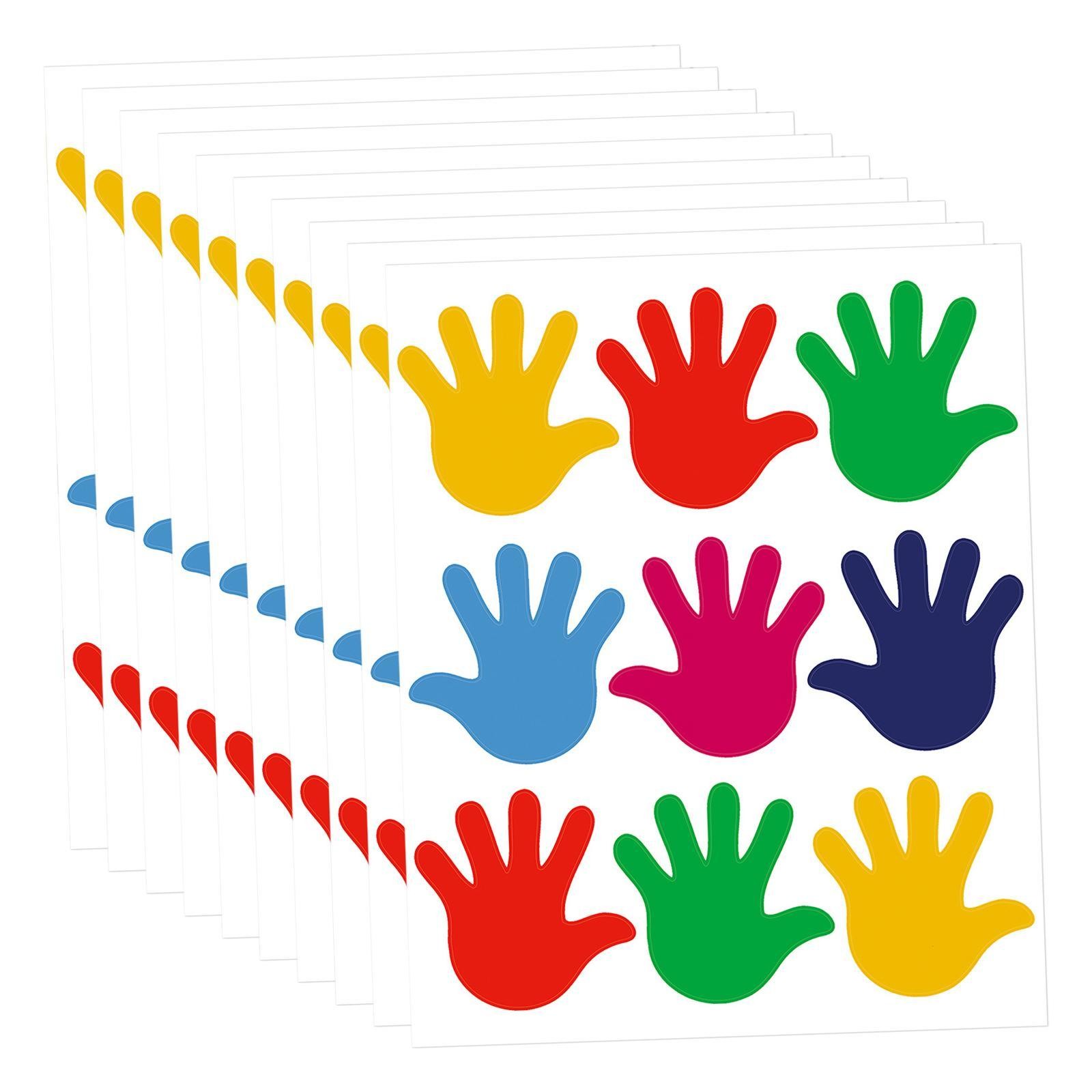 90 Pieces Colorful Handprint DIY Crafts for Envelope Party Supplies Greeting
