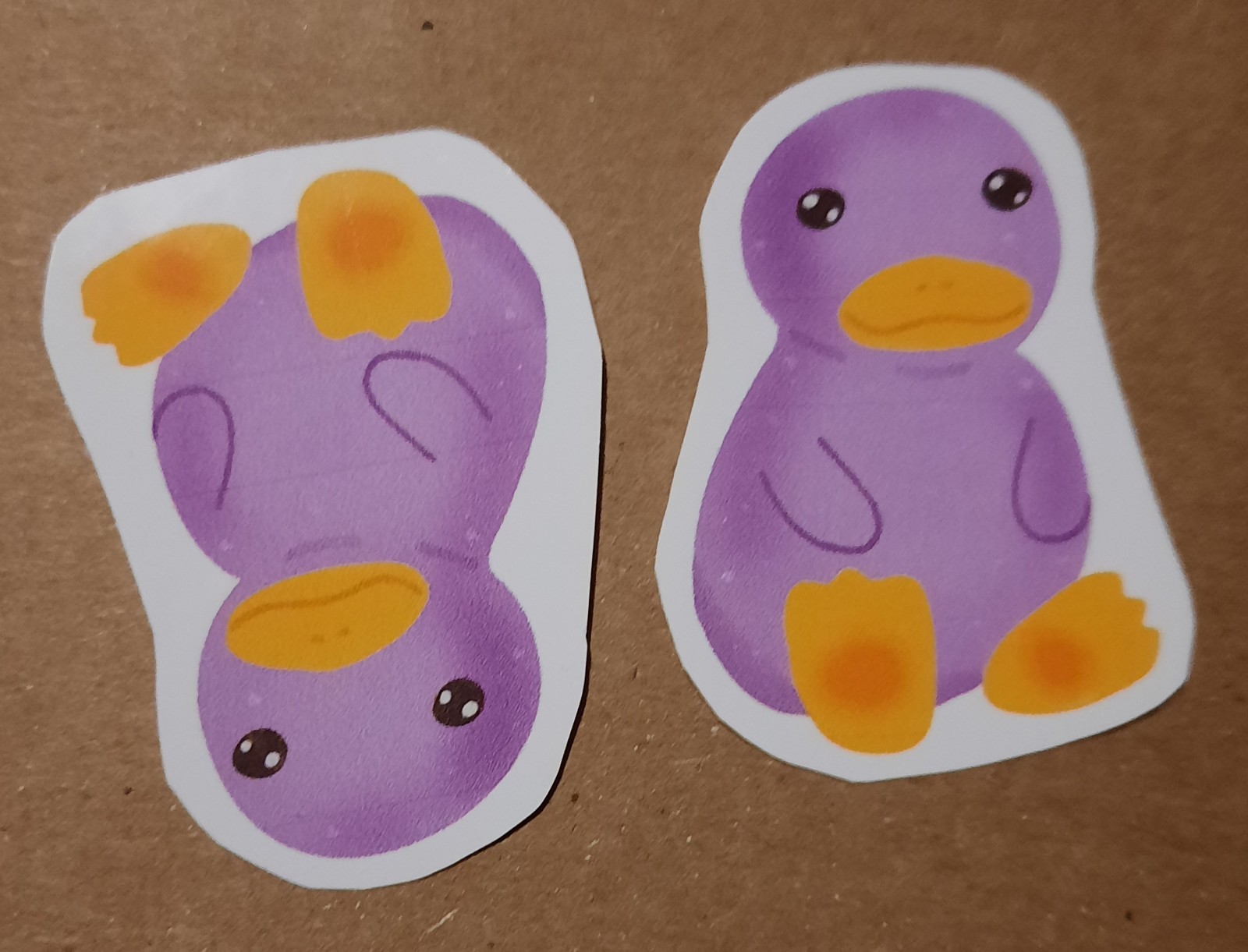 STICKER Cute Cartoon Nostalgia Purple Webkinz Style Platypus Original Art 1.5×2"