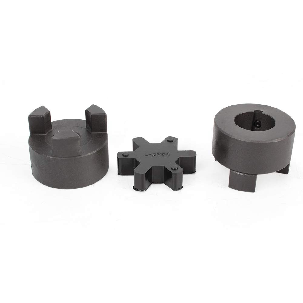 1/2" to 7/8" L075 Flexible 3Piece LJaw Coupling Set & BunaN NBR Rubber Spider