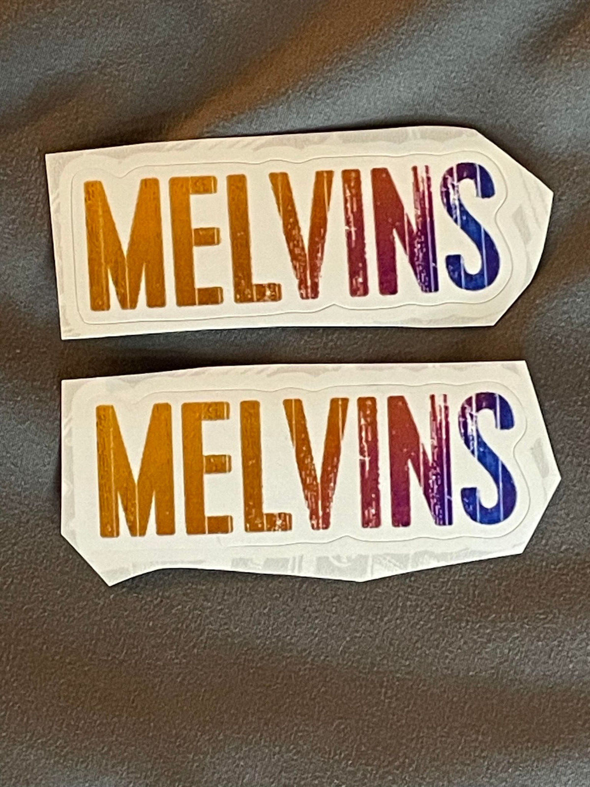 Lot of 2 MELVINS 1" x 2 7/8" Band Logo Stickers FAST! FREE SHIP! Buzz Osborne